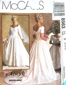 1990's McCall's Misses' Bridal Gown Pattern 8563 Size 8-12 UNCUT - Picture 1 of 2