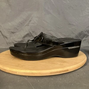 Sandalias de Tanga Cole Haan Angela para Mujer 8B/39 Cuero Negro Logotipo Aire Zapatos Deslizables - Imagen 1 de 10