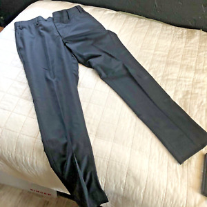 Super 150’s Giovanni Bresciani Charcoal gray wool slim fit dress pants 31R