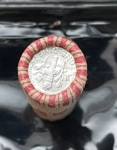 Roosevelt Dime Roll 50 pc. One Side One Cent The Other Side Roosevelt Silver - Picture 1 of 4