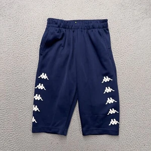 Kappa Sweat Shorts Boys 14 Blue Streetwear Sweatshorts Long Casual Logo - Picture 1 of 10