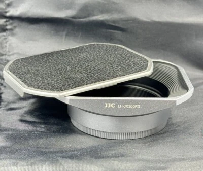 JJC LH-JX100FII Silver Metal Lens Hood for Fujifilm X100 X100V X100F X100S X100T - Image 1 of 4