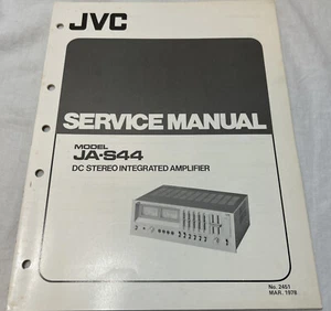 Amplificador JVC JA-S44 Manual de Servicio Impresión Original - Imagen 1 de 6