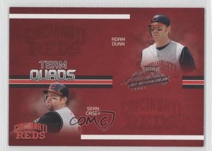 2005 Playoff Absolute Memorabilia Team Quads Adam Dunn Sean Casey Wily Mo Pena