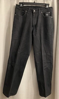 VTG Harley Davidson Black Denim Jeans Men’s Size 36x30 Made In USA 🇺🇸 - Imagem 1 de 4