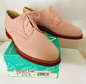 NUOVO! Brogue "White Mountain" "Cricket Pink" scamosciato - taglia 7 1/2 - Foto 1 di 5