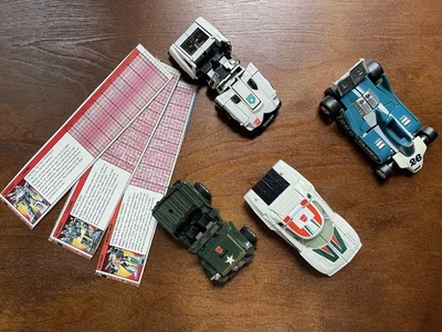 Transformers G1 lot WHEELJACK,  HOUND,  PROWL, MIRAGE 1984 Hasbro Takara cards - Image 1 of 4