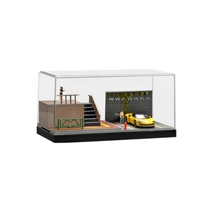 Diorama 1/64 Street Parking Lot Model Showroom Scene Display CaseTzpH - Picture 1 of 15