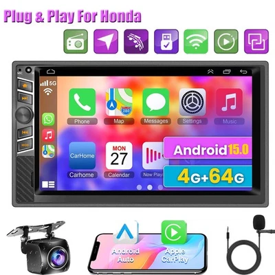 Radio estéreo GPS 7" para Honda Element 2003-2011 Android 15 Carplay con cámara 4 GB Foto 1 de 4