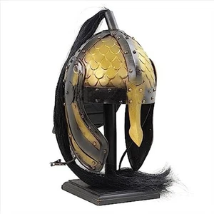 Medieval Nasal Helmet Embossed Surface Halloween Role-Play Collectbile Larp Sca - Bild 1 von 4