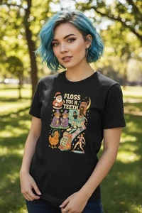 Weihnachtsmann, Kühe, Spielautomat, Rollschuhläufer seltsames & seltsames Design T-Shirt - Bild 1 von 83