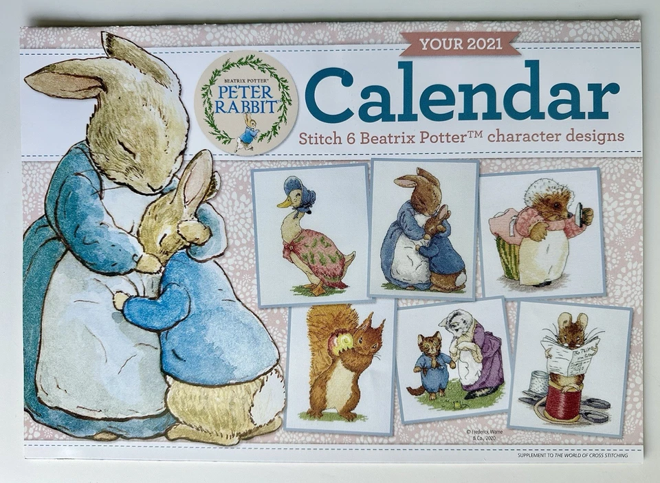 World of Cross Stitching Magazine BEATRIX POTTER Peter Rabbit Calendar Patterns - Image 1 of 1