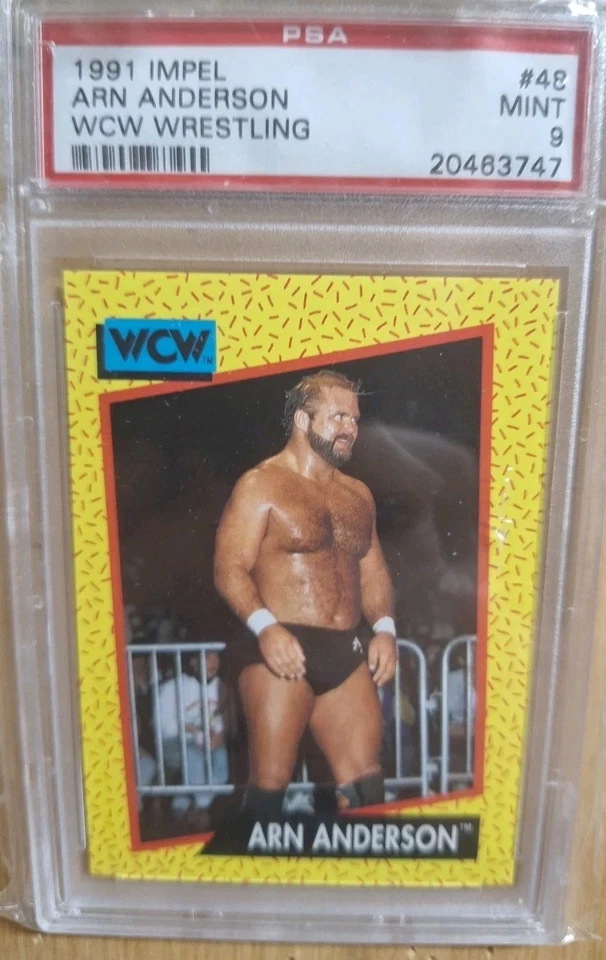 1991 Impel Arn Anderson WCW Wrestling Card.  PSA 9 - Image 1 of 1