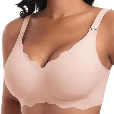 Women’s Wireless Bra Seamless Padded T-Shirt Comfort Bra No Underwire Support - Image 1 of 4