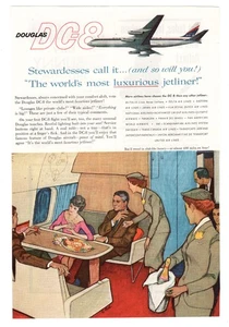 Douglas DC-8 Jet - Vintage Ad - (The World's Most Luxurious Jetliner!) - 1960's - Bild 1 von 2