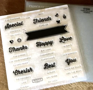 CTMH D1646 FINDING THE WORDS ~ Special, Friends, Happy, Love w/definitions - Picture 1 of 4