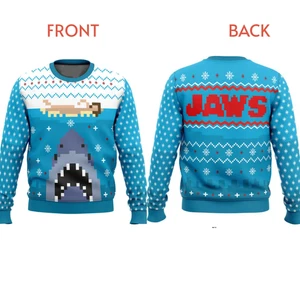 Jaws Ugly Christmas Sweater Size S-5XL - Picture 1 of 2