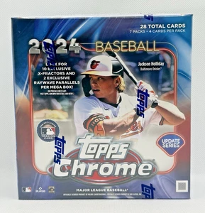2024 Topps Chrome Update Series Baseball Mega Box - 5 Exclusive X-Fractors! - Picture 1 of 3