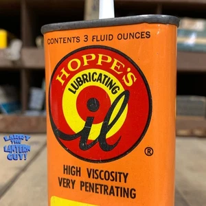 Lata de aceite lubricante Hoppe’s vintage 3 OZ Vacío  - Imagen 1 de 7