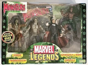 TOYBIZ MARVEL LEGENDS MONSTERS 4 FIGURE PACK WEREWOLF BY NIGHT DRACULA ZOMBIE - Picture 1 of 8