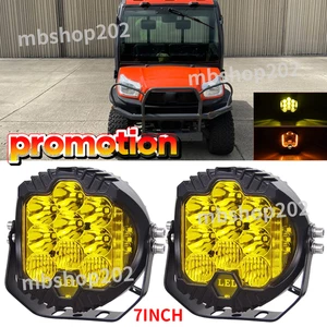 2x 7'' LED Lights pod Combo Fit Kubota RTV-X1100C X1120/D X1140 X900 XG850 400Ci - Picture 1 of 12