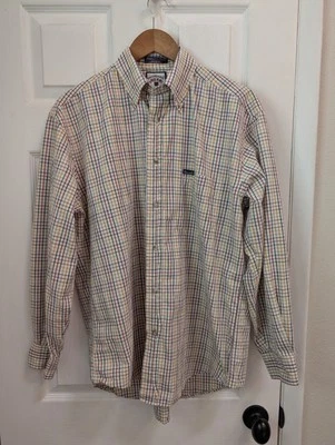 Camisa para hombre Faconnable multicolor a cuadros con botones talla mediana  Foto 1 de 4