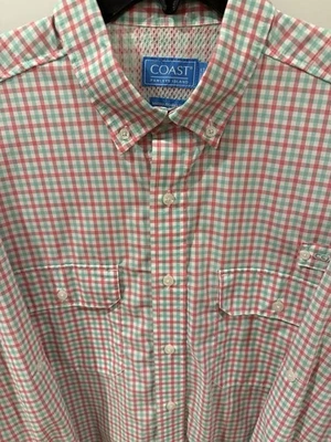 CAMISA COSTA PAWLEYS ISLAND MANGA LARGA MARINA PESCA HOMBRE Grande Nueva Sin Etiquetas Foto 1 de 4