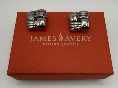 已退役 James Avery 925 纯银长袍夹式耳环 — 第 1/4 张图片