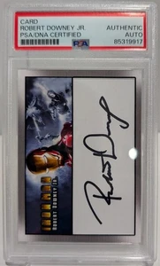 Iron Man Robert Downey JR Custom Cut Autographed Trading Card PSA/DNA Certified - Picture 1 of 2