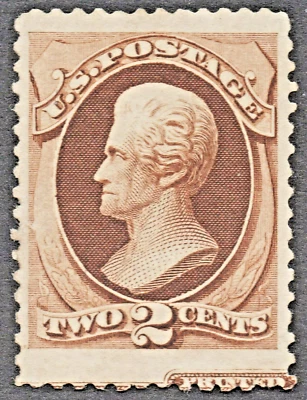 US # 146 UNUSED NG LH { JUMBO -XF- SCARCE IMPRINT CAPTURE VAR ERROR } 2c JACKSON - Image 1 of 4