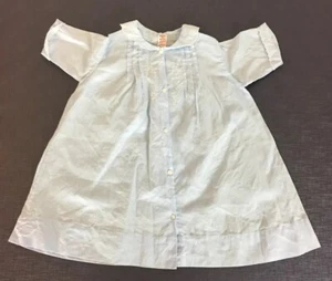 Samara Baby Girls Dainty Dress Light Blue Embroidery Pintucks 6 months old - Picture 1 of 7