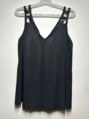 Camiseta tankini con correa recortada UPF 50 para mujer - verde agua negro 2X Foto 1 de 2