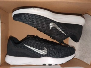 W NIKE Flex Trainer 7 US 898479 001 BLACK/METALLIC SILVER - Picture 1 of 7