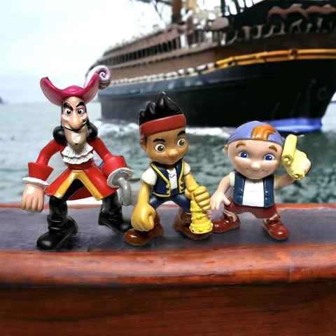 Disney Jr. Jake And The Never Land Pirates 3 Action Figures Cubby & Captain Hook Cover