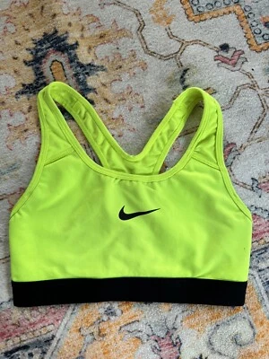 Sujetador deportivo Nike Pro para mujer clásico soporte mediano 650831 amarillo talla XS Foto 1 de 3