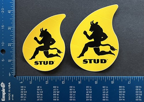 Lot (2) original STUD Oil “drop” racing decals stickers NHRA NASCAR ...