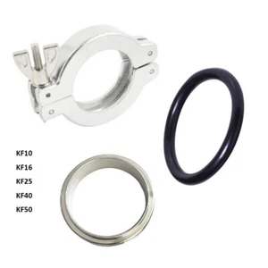ISO-KF10/16/25/40/50 Vakuumverschraubungen Aluminium Flansch Zentrierklemme O-Ring NBR - Bild 1 von 11
