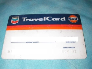 Credit Charge ATM Check Travel Card 1989 Chevron Gulf Gas Fuel discontinued - Picture 1 of 2