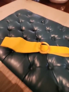 Vintage Gürtel Leder senfgelb L SCHLANGENLEDER - Bild 1 von 5