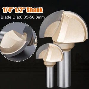 1/4" - 2" Halbrund Fräser Holzfräser Abrund Radiusfräser 2 Flöte 1/4 1/2" Schaft - Bild 1 von 33