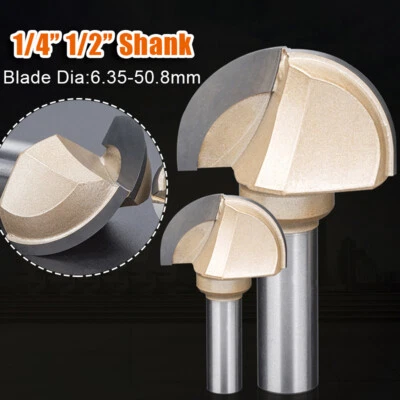 1/4" - 2" Halbrund Fräser Holzfräser Abrund Radiusfräser 2 Flöte 1/4 1/2" Schaft