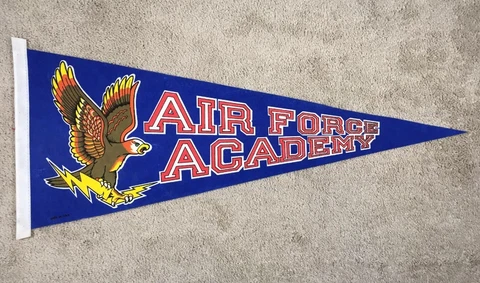Vintage United States Air Force Academy Gyrfalcon Falcons Full Size Pennant Cover