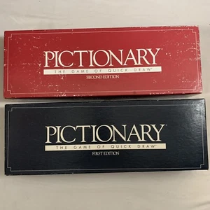 Vintage Pictionary Board Games First and Second Editions Complete - Picture 1 of 7