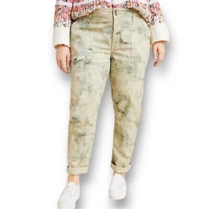 Anthropologie The Wander Cargo Slim Green Women's Size 25P - Picture 1 of 12
