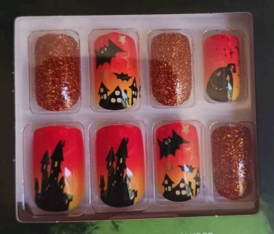 2 Juegos de Uñas KISS Halloween Diseño Especial Brillan en la Oscuridad 56 Uñas Envío Gratis  Foto 1 de 4