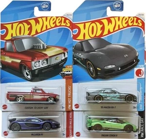 Hot Wheels 2024 Kroger Exclusive Chevy Luv Mazda RX7 McLaren P1 Pagani All 4 New - Picture 1 of 9