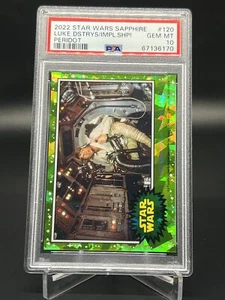 Topps 2022 edición cromo zafiro Star Wars Luke Peridot/75 PSA 10 #120 - Imagen 1 de 2