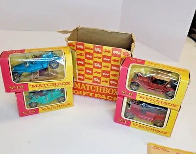 Vintage 4 Car Matchbox  Gift Pack 1960's Model's of Yesteryear RARE - Image 1 of 4