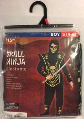 Disfraz de Ninja Calavera Fun World Talla Pequeña (4-6) Foto 1 de 3