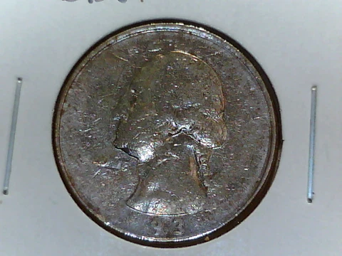 1993 P Washington quarter error struck thru missing letters and part of date 906 Cover
